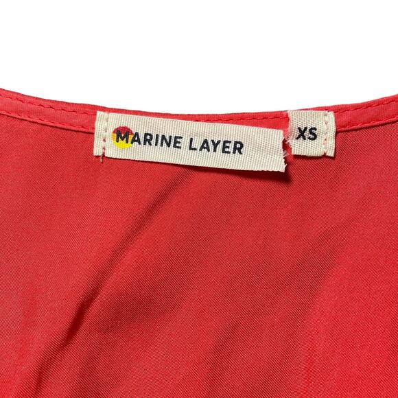 Marine Layer Maeve Colorblock Maxi Dress Multicolor TENCEL Pockets - Size XS - Picture 4 of 14